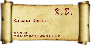 Katona Dorisz névjegykártya